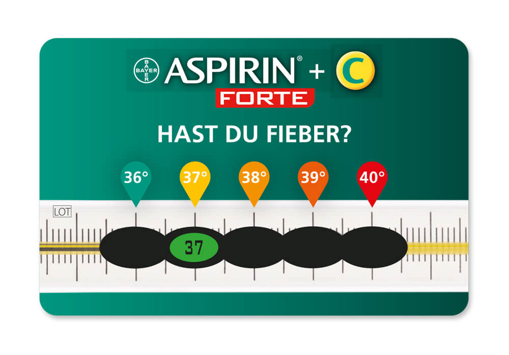 aspirina c fevertest card