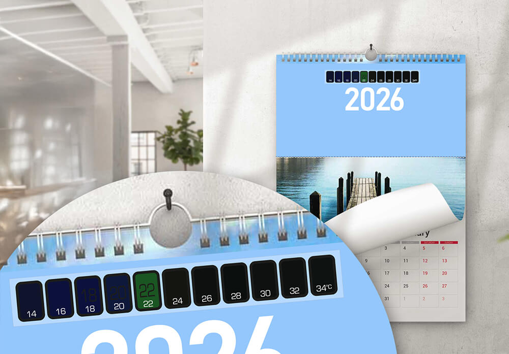 Thermometers for Calendars, Planners, and Diaries